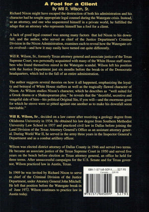 A Fool for a Client: How President Nixon Could Have Avoided Impeachment,Used