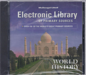Electronic Library of Primary Sources for 'World History: Patterns of Interaction' (McDougal Littell),Used