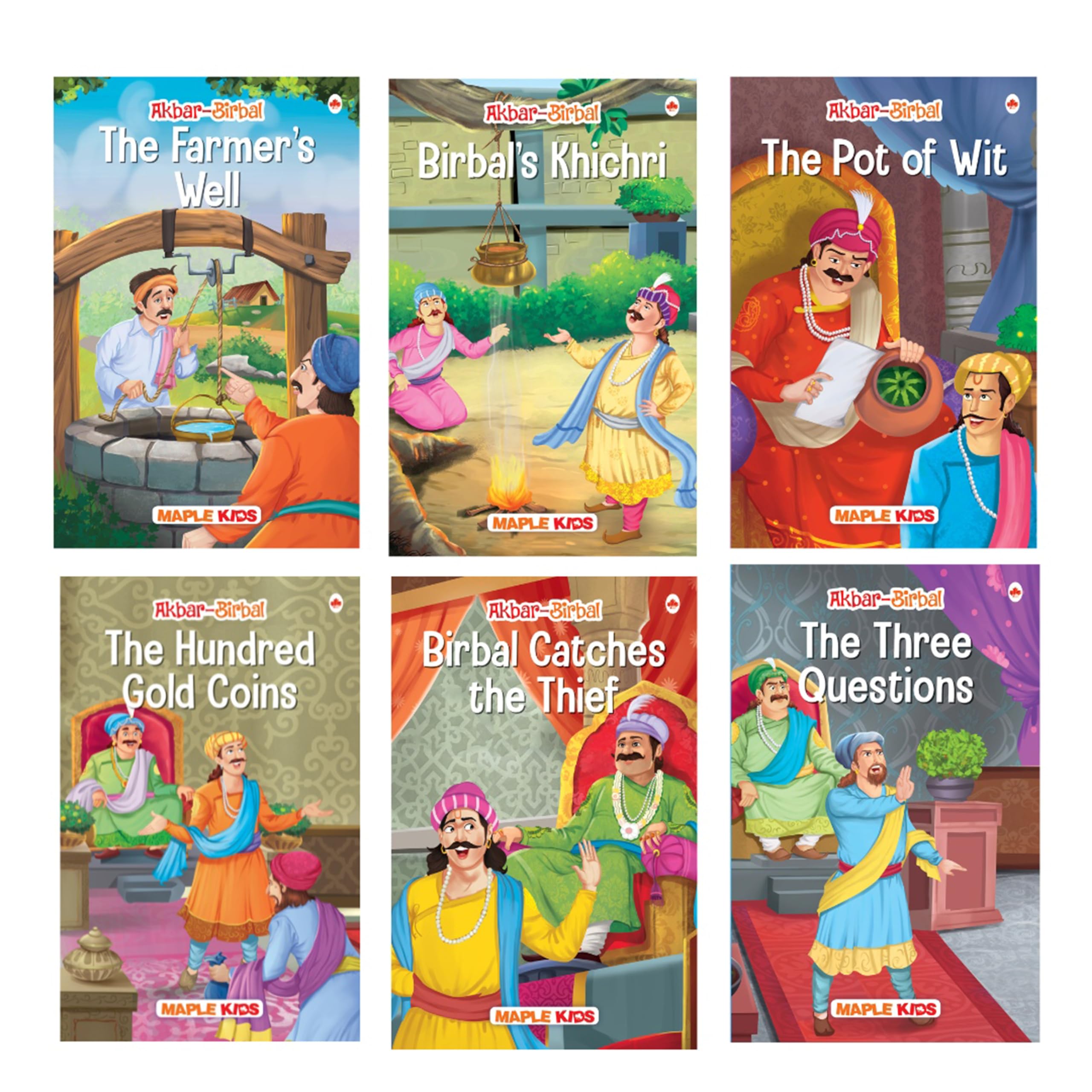 Akbar And Birbal Stories (Set Of 6 Books) (Illustrated) - Story Books For Kids - Bedtime Children Story Books - 4 Years To 10 Years Old - English Short Stories With Colourful Pictures - Read Aloud To Infants, Toddlers