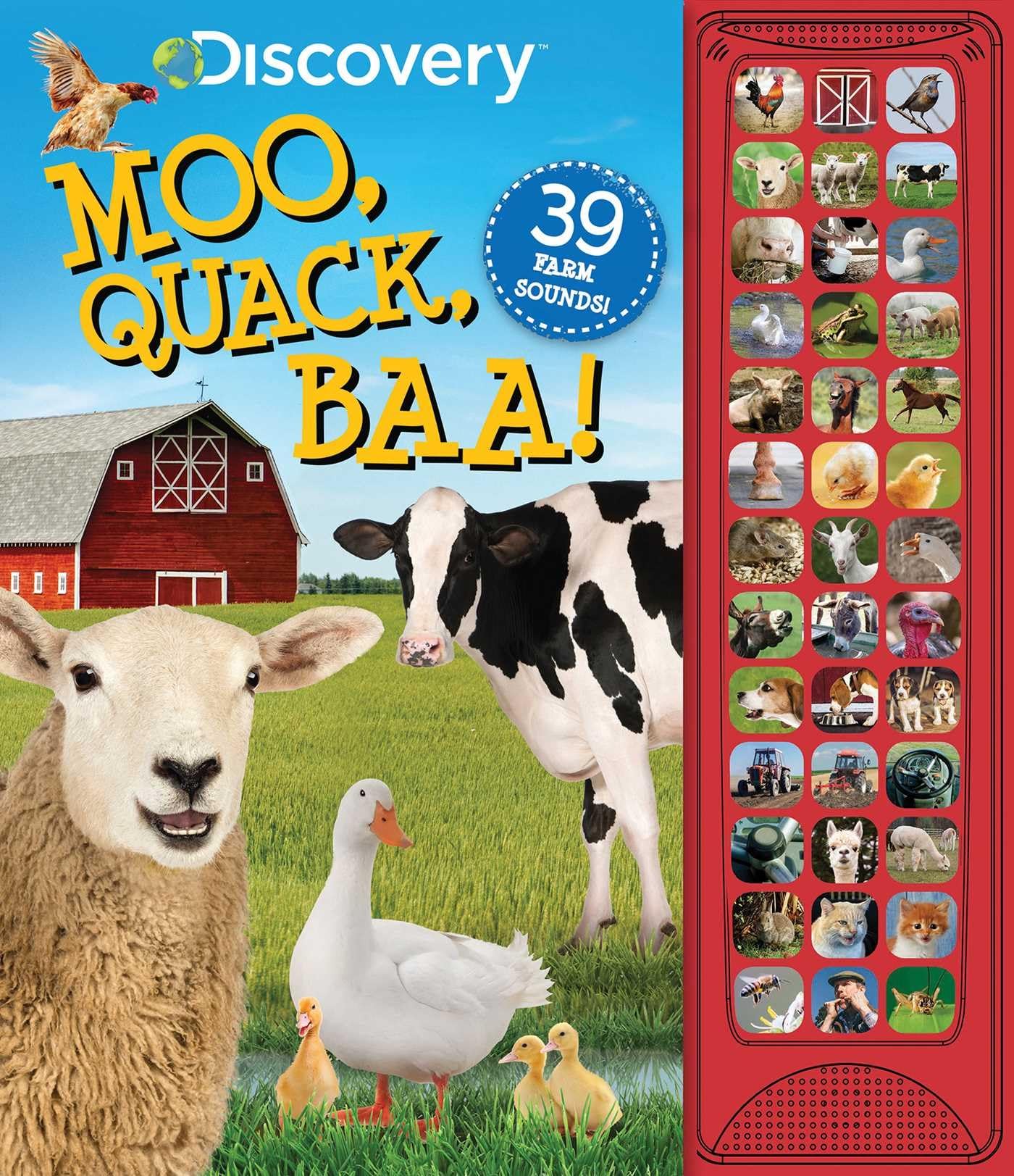 Discovery: Moo, Quack, Baa! (39Button Sound Books),Used