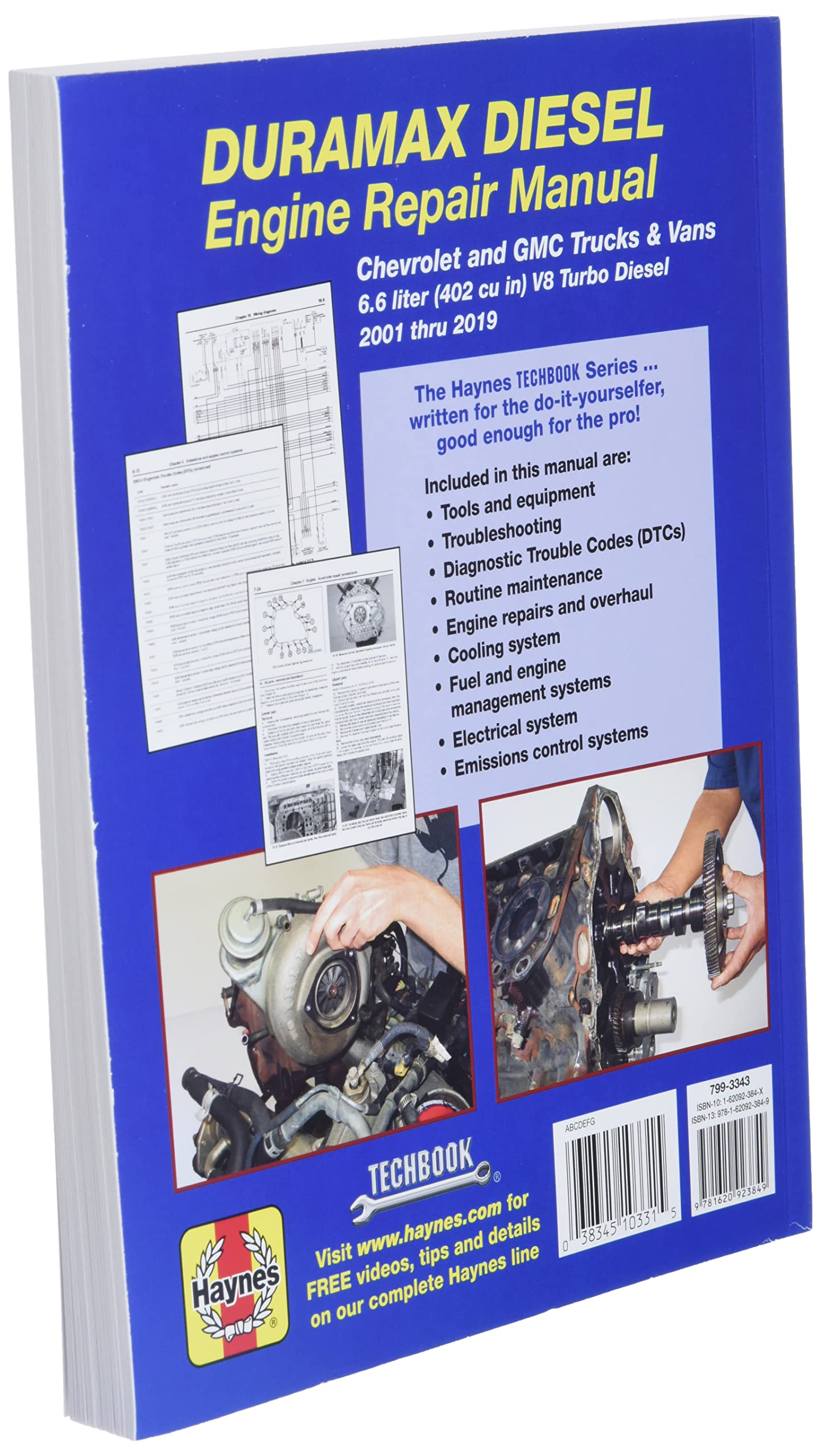 Duramax Diesel Engine for Chevrolet & GMC Trucks & Vans (0112) Haynes TECHBOOK,New