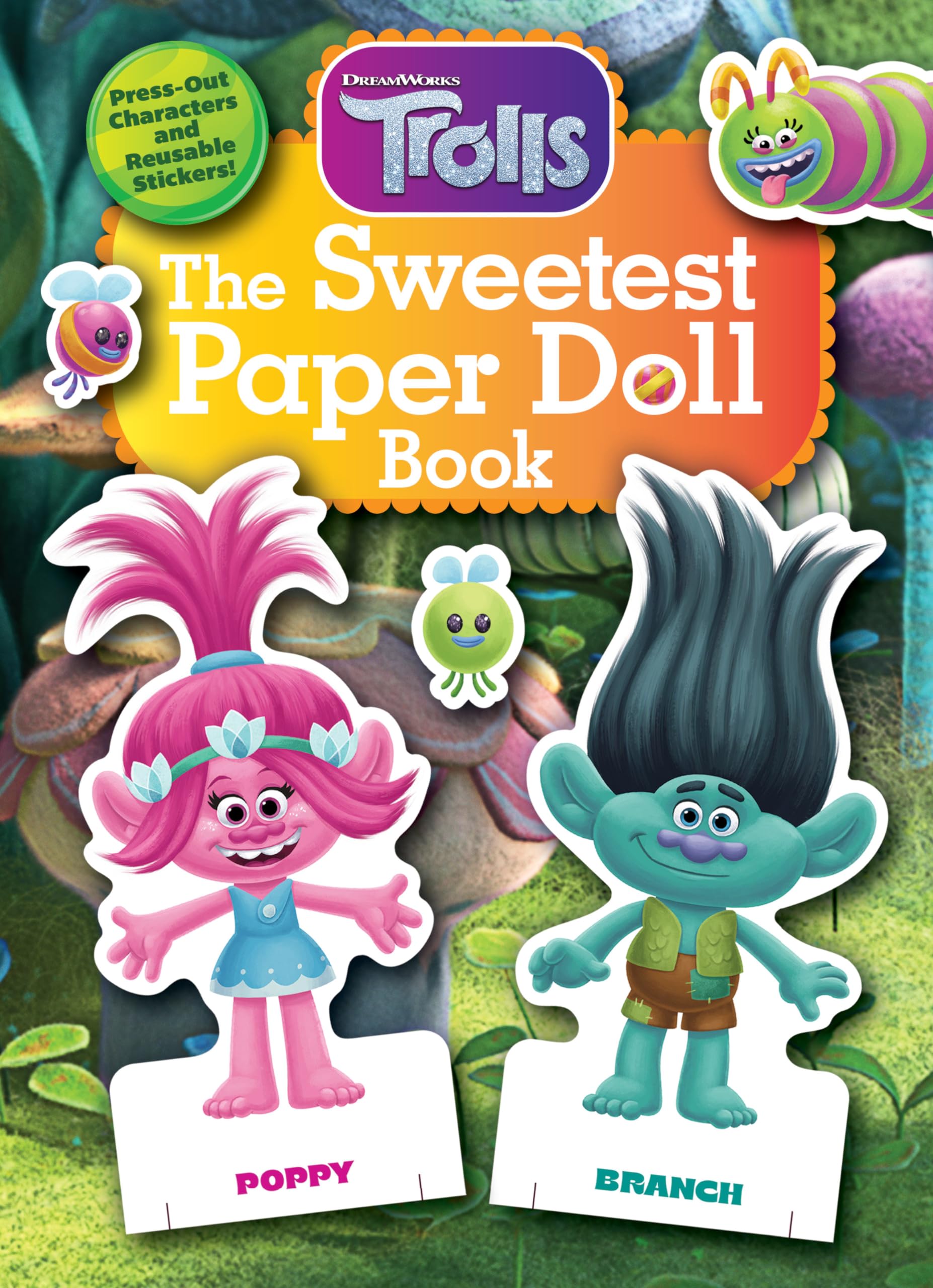 The Sweetest Paper Doll Book (Dreamworks Trolls),New