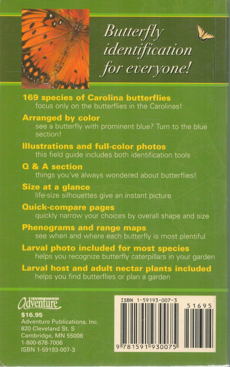 Butterflies of the Carolinas Field Guide,Used