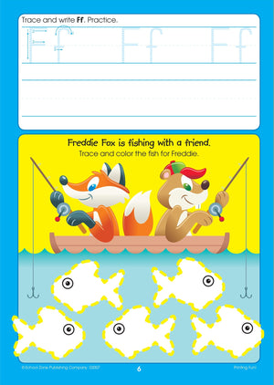 School Zone  Printing Fun! Write & Reuse Workbook  Ages 4 To 6, Preschool To Kindergarten, Tracing Letters, Prewriting, Wipe ,Used