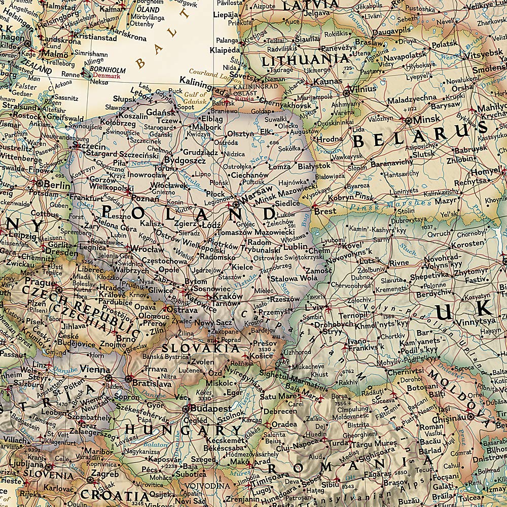 National Geographic Europe Wall Map  Executive (30.5 x 23.75 in) (National Geographic Reference Map),Used