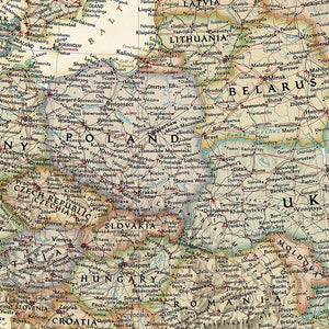 National Geographic Europe Wall Map  Executive (30.5 x 23.75 in) (National Geographic Reference Map),Used