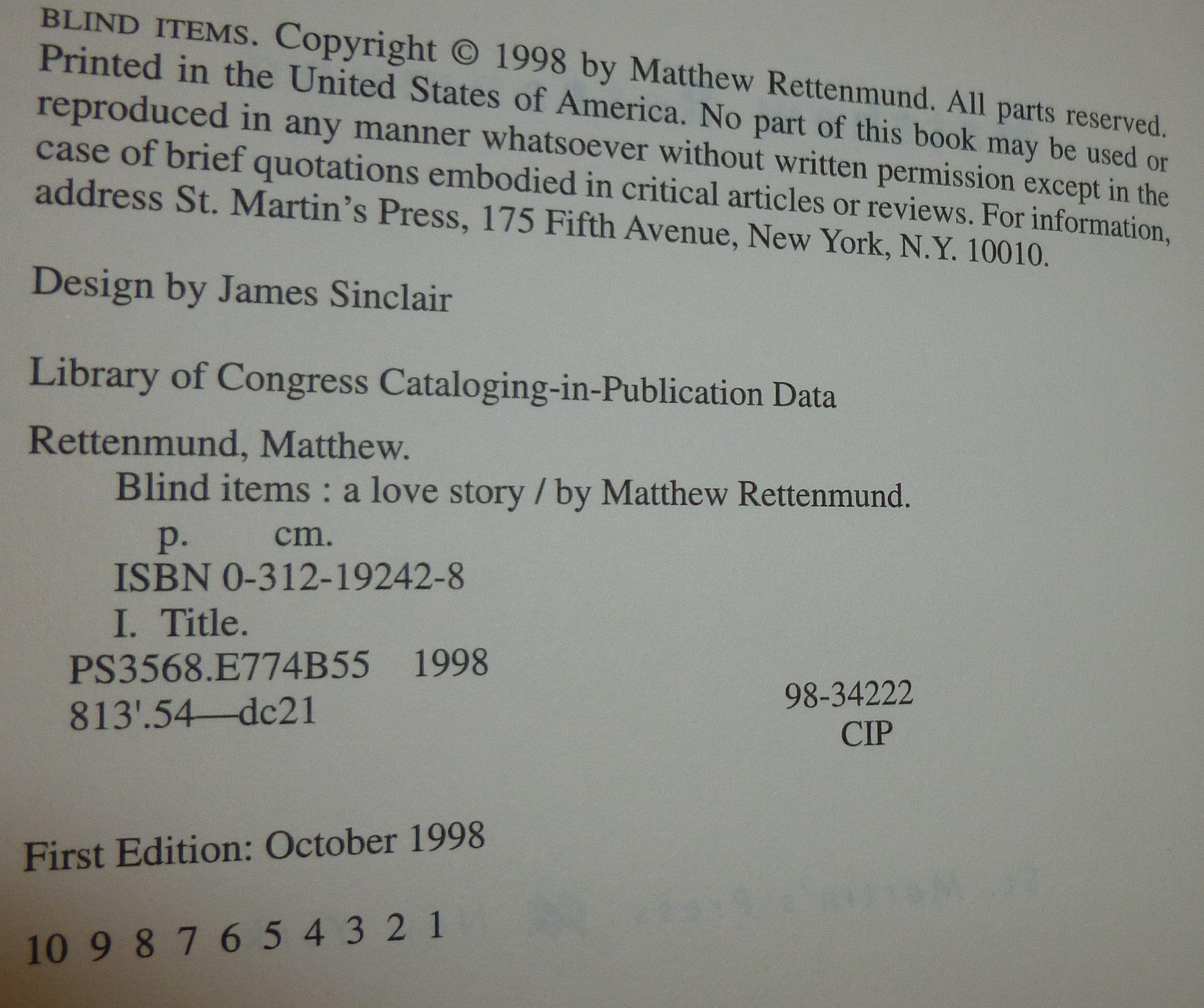 Blind Items: A (Love) Story,Used