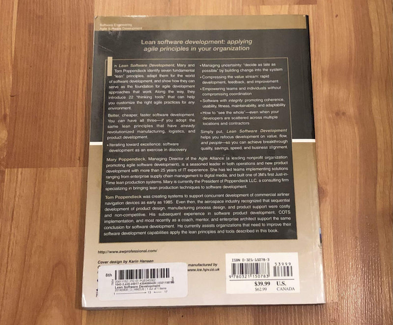 Lean Software Development: An Agile Toolkit,Used