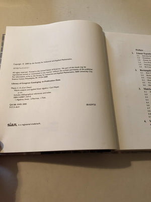 Matrix analysis and applied linear algebra,Used