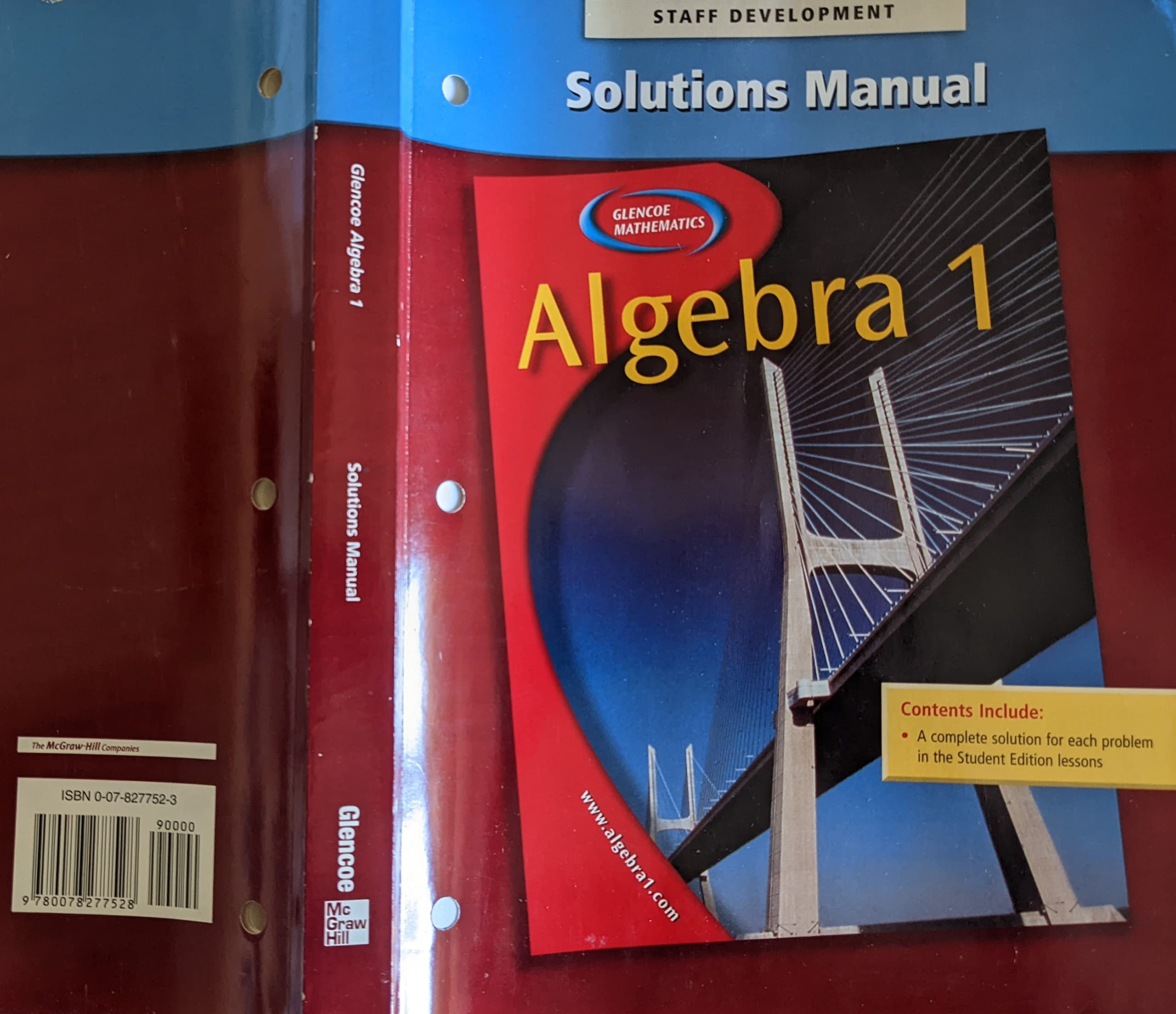 Algebra 1 Solutions Manual By Glencoe (20020503),New
