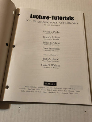 LectureTutorials for Introductory Astronomy, 3rd Edition,New