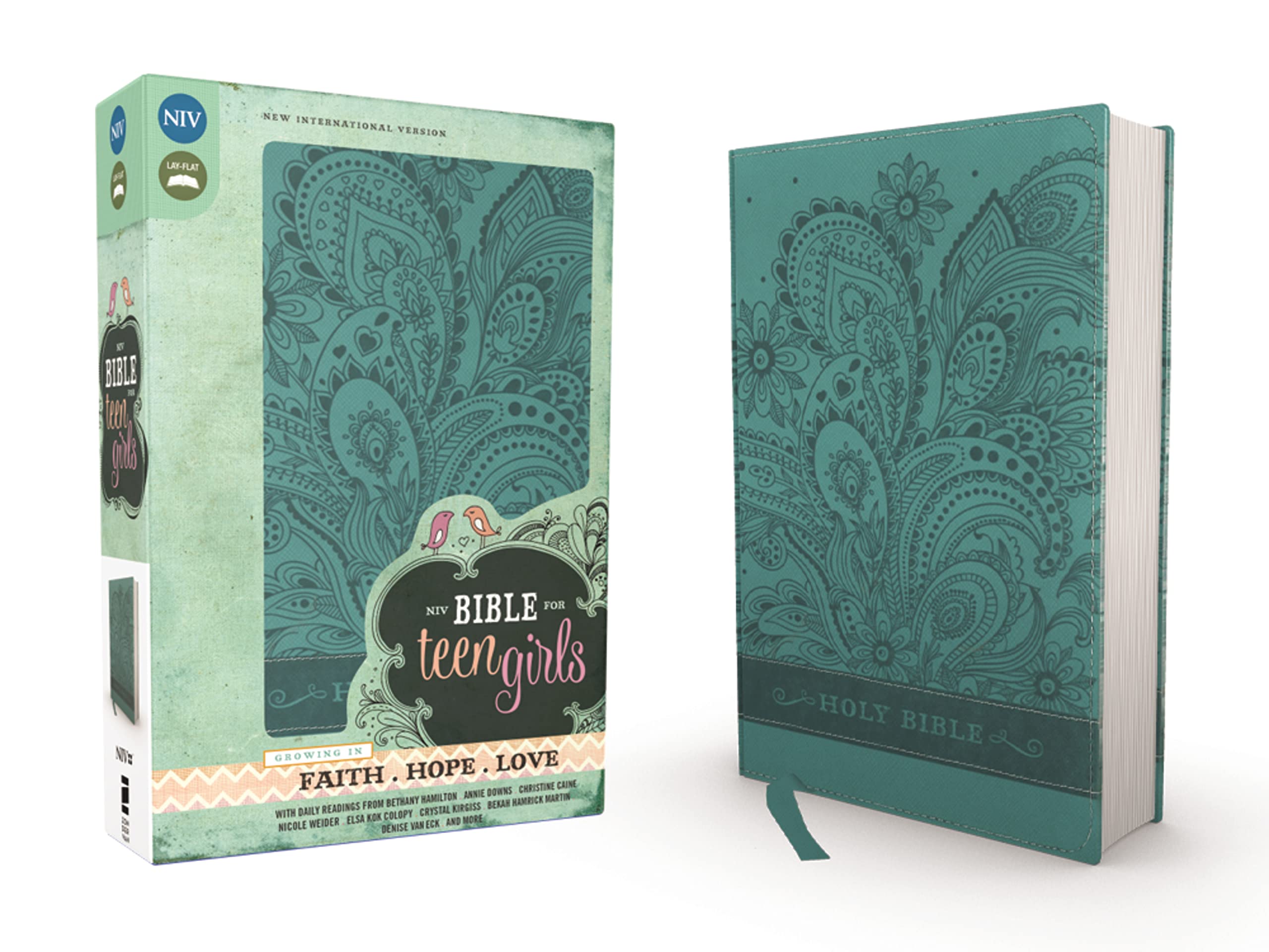 NIV, Bible for Teen Girls, Leathersoft, Blue: Growing in Faith, Hope, and Love,New