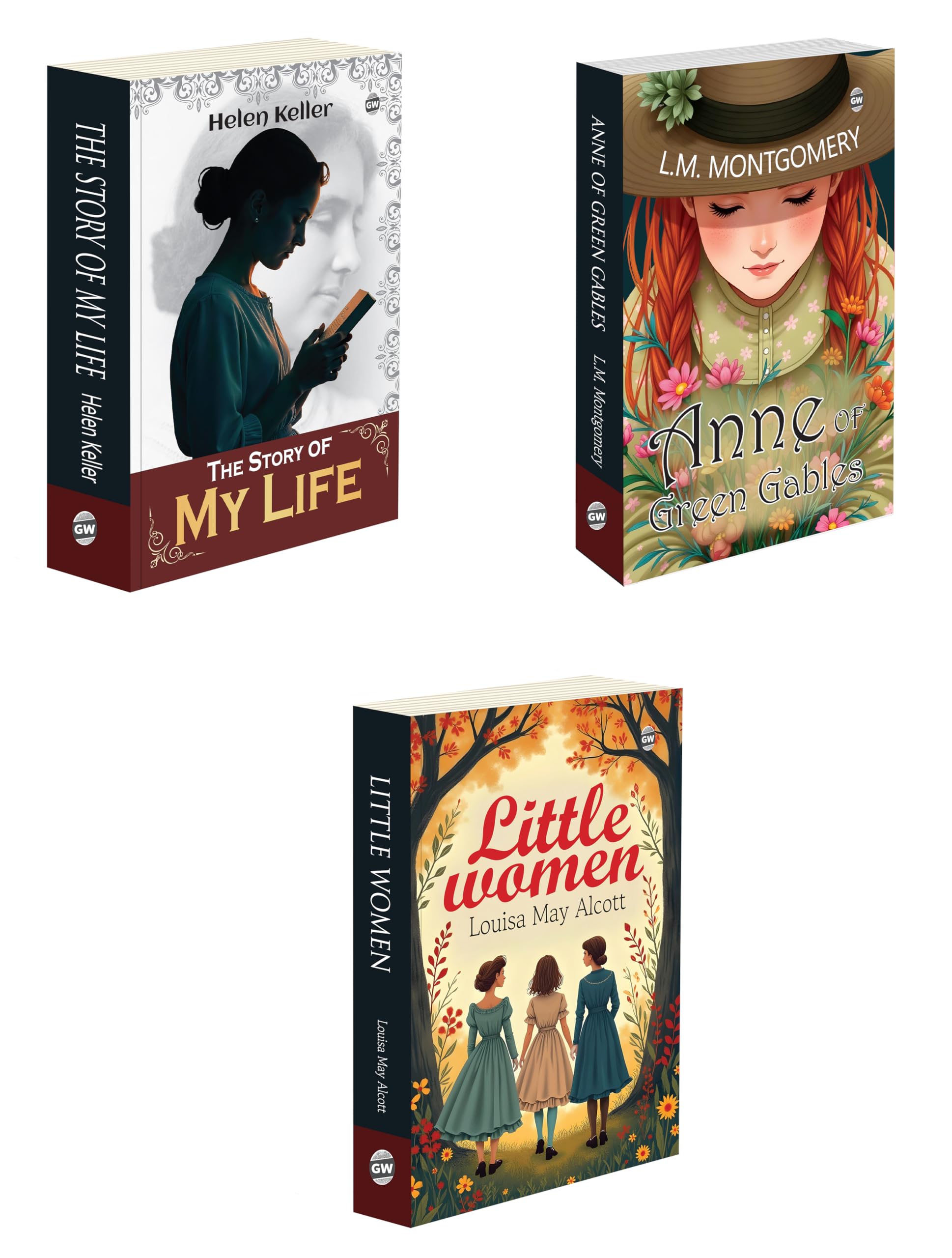 Little Women, Anne Of Green Gables And The Story Of My Life (Paperback) : Timeless Tales Of Courage, Friendship & Personal Growth, Classic English Novels | Pack Of 3 Novels