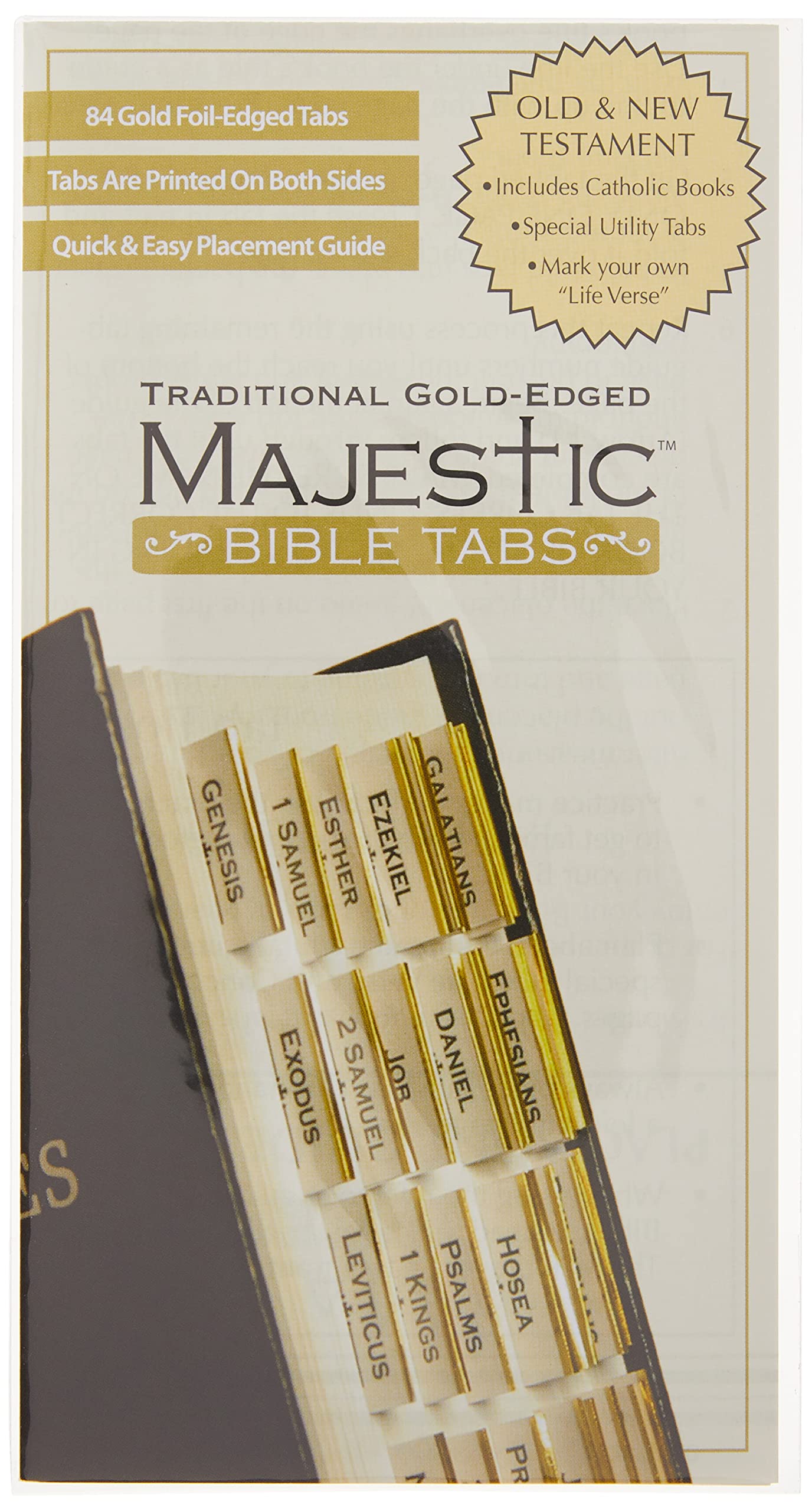 Majestic Traditional GoldEdged Bible Tabs,Used