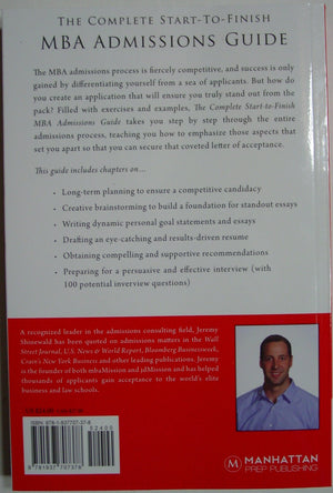 Complete StarttoFinish MBA Admissions Guide,Used