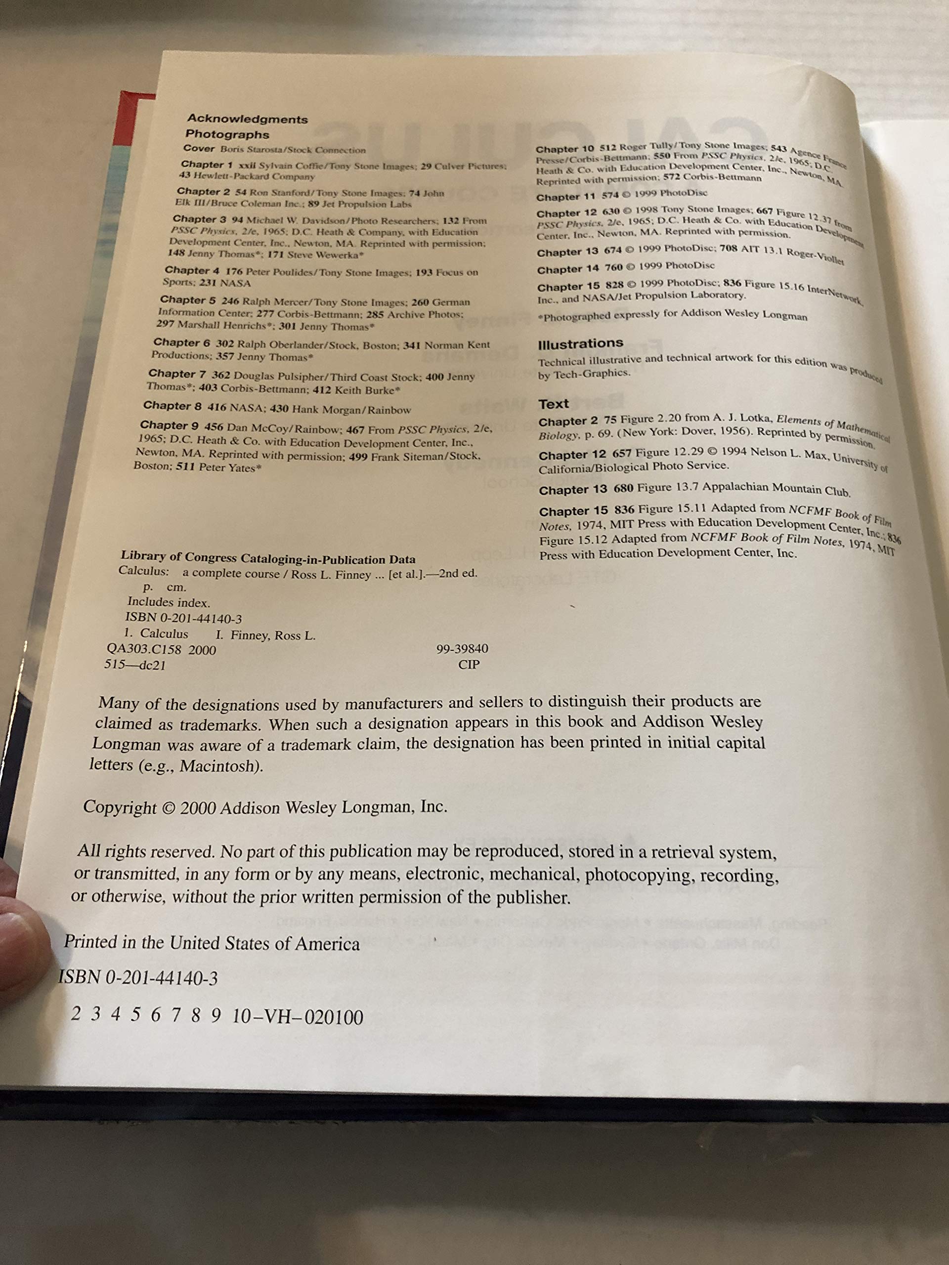 Calculus: A Complete Course (2nd Edition),Used