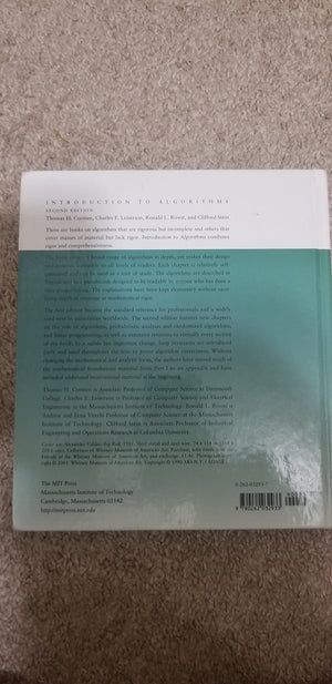 Introduction To Algorithms, Second Edition