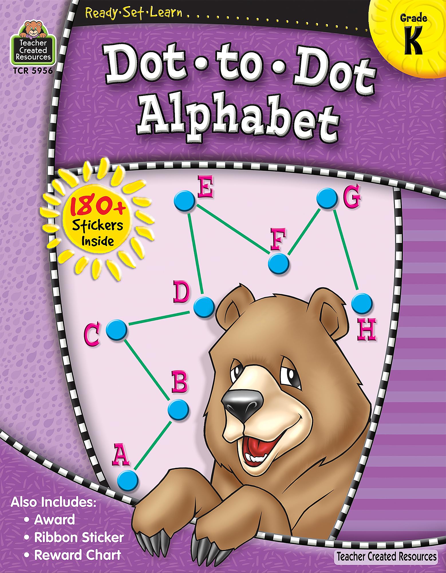 Teacher Created Resources ReadySetLearn: DottoDot Alphabet, Kindergarten,Used