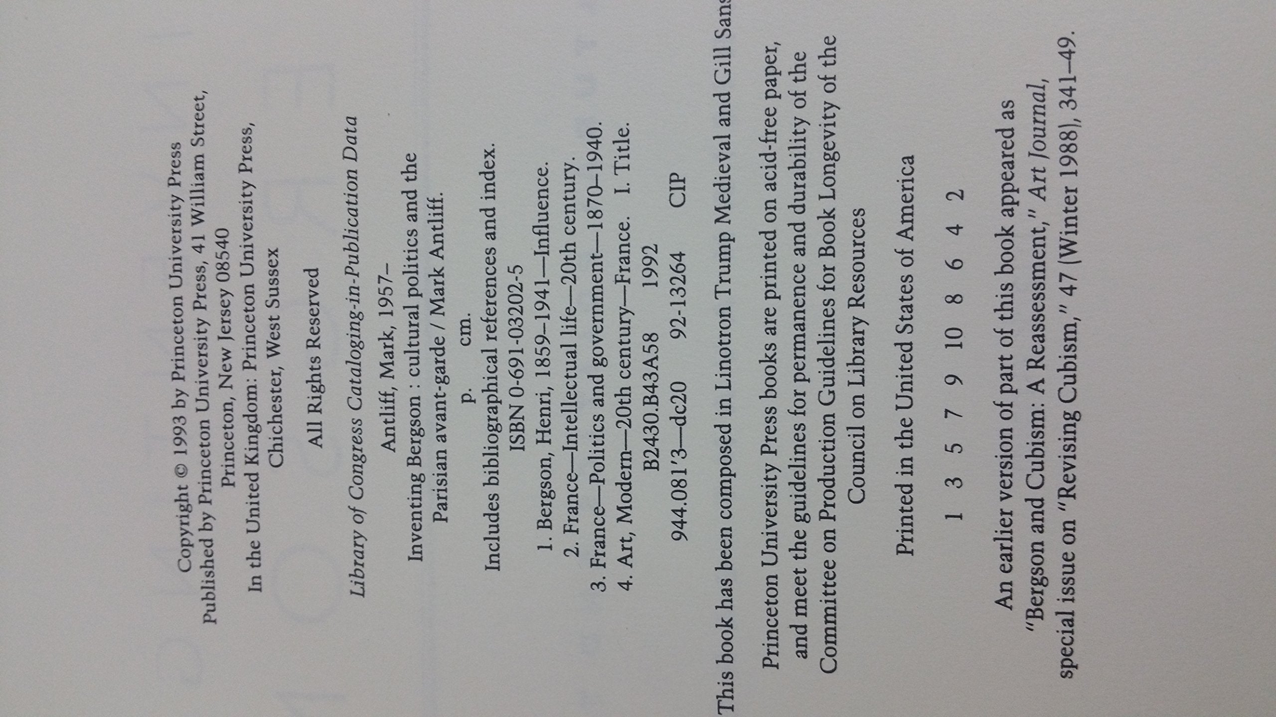 Inventing Bergson,New