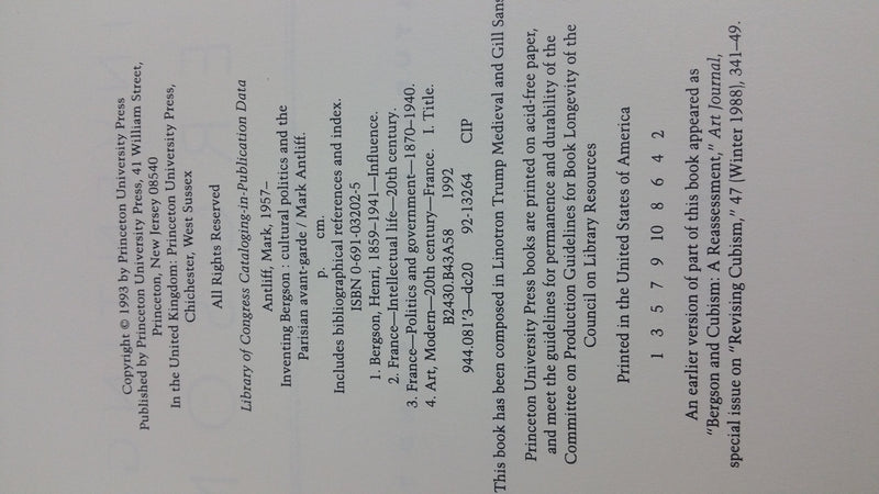 Inventing Bergson,New