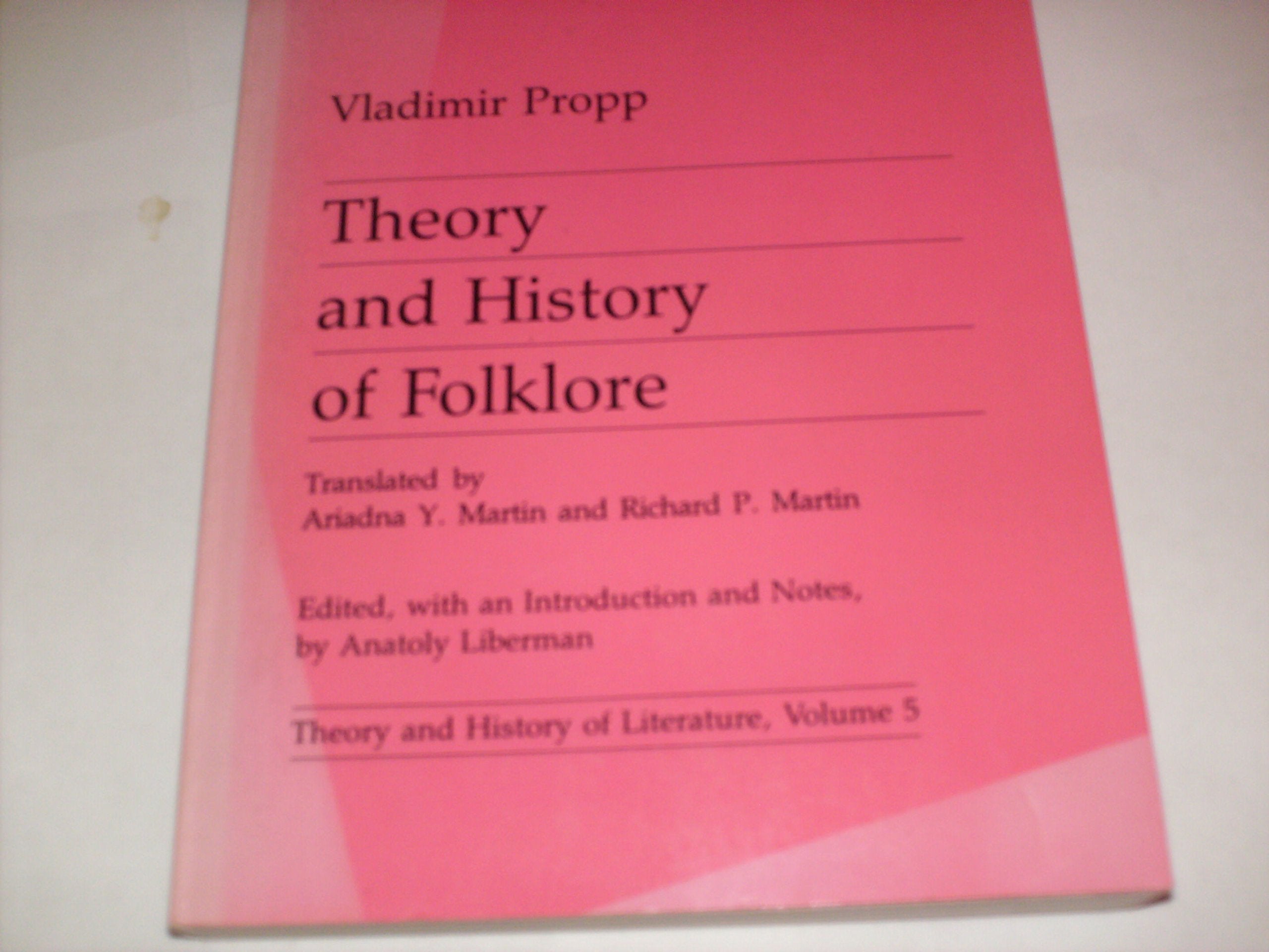 Theory And History Of Folklore (Volume 5) (Theory And History Of Literature),Used