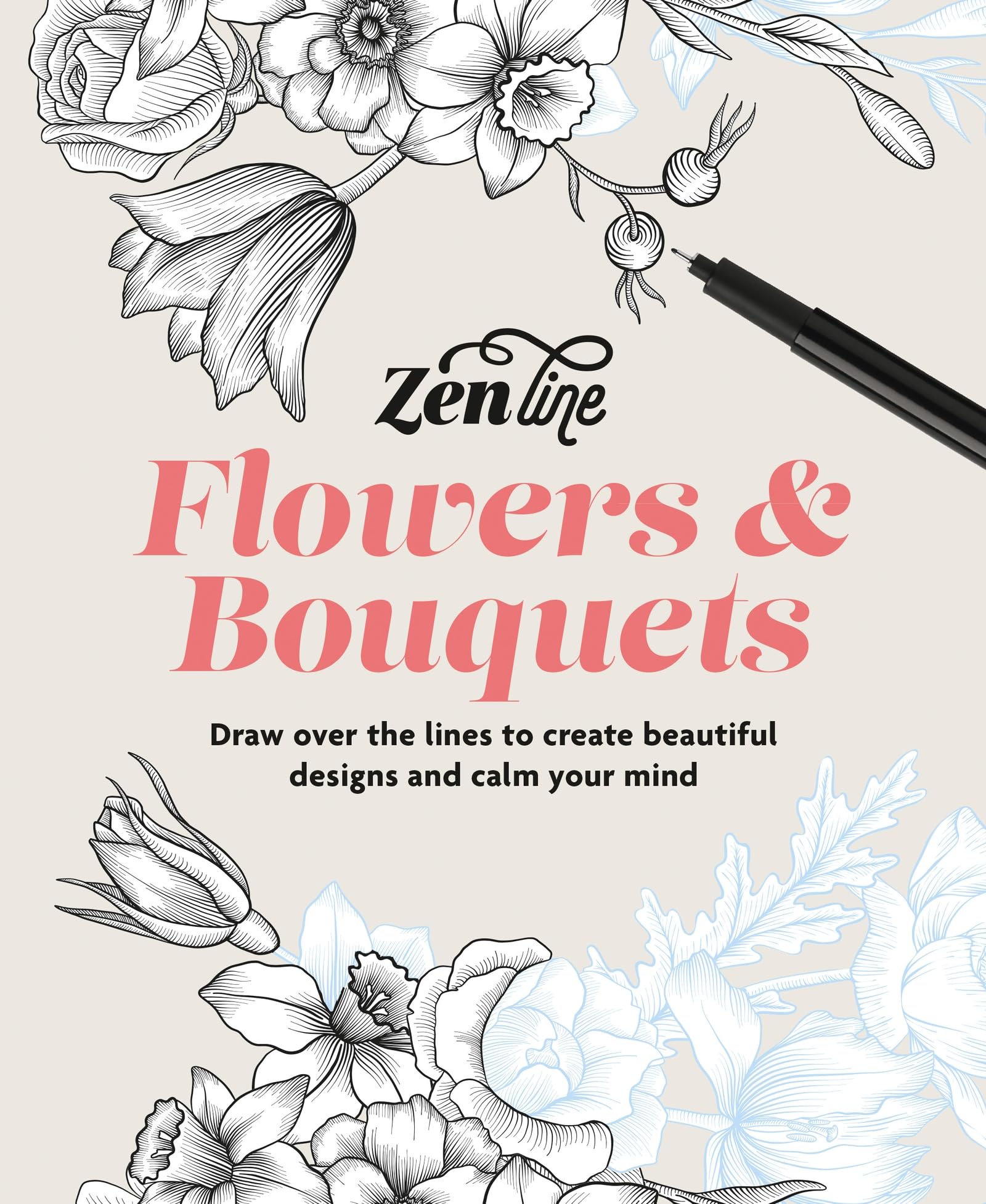 Zenline Flowers & Bouquets: Draw over the lines to create beautiful designs and calm your mind