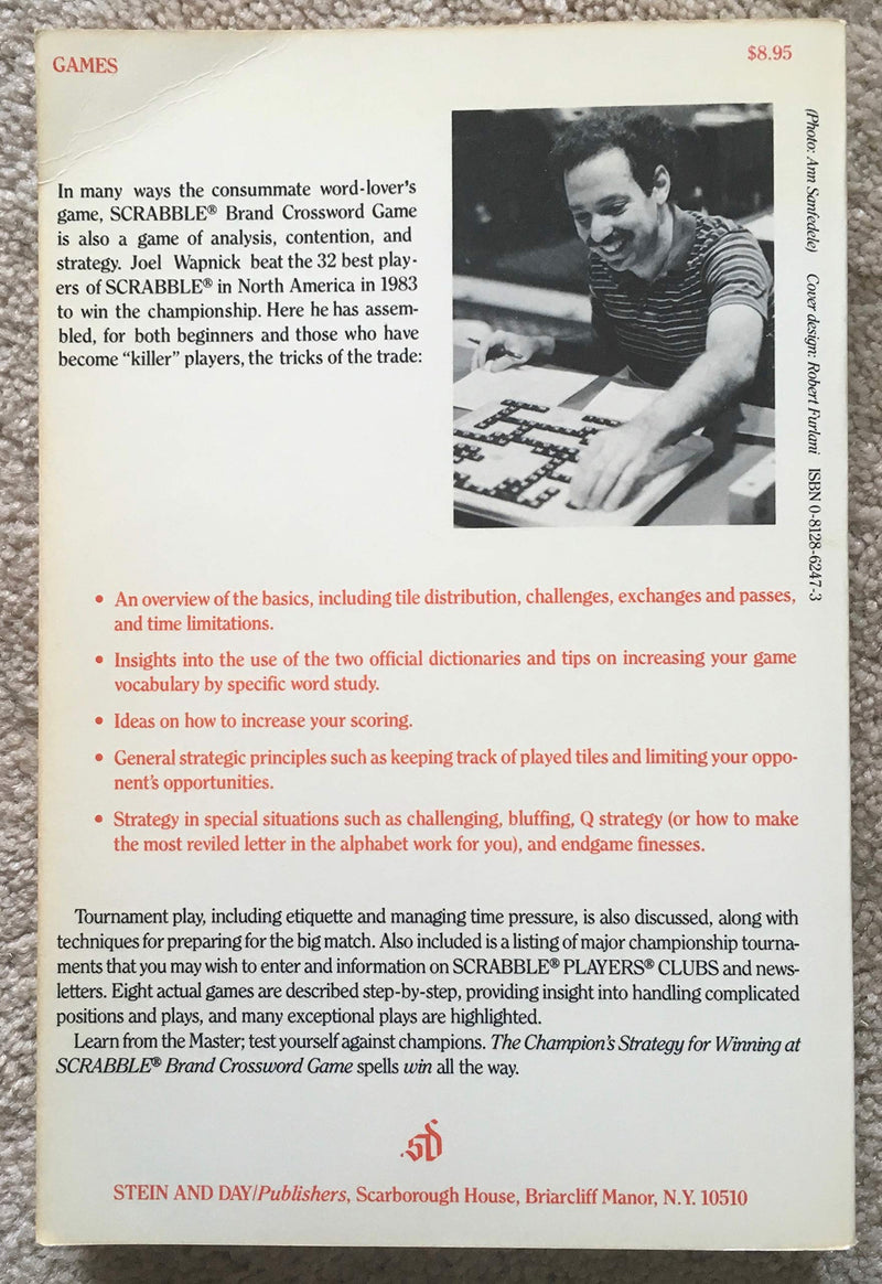 The champion's strategy for winning at Scrabble brand crossword game,Used