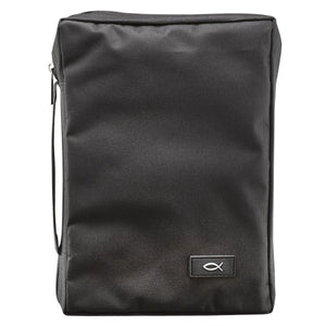 Promo PolyCanvas Bible / Book Cover w/Fish Applique (Large, Black),Used