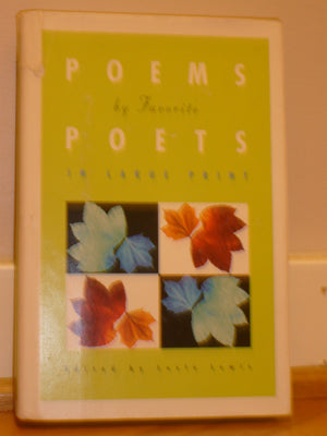 Poems By Favorite Poets In Large Print (G K Hall Large Print Book Series),Used