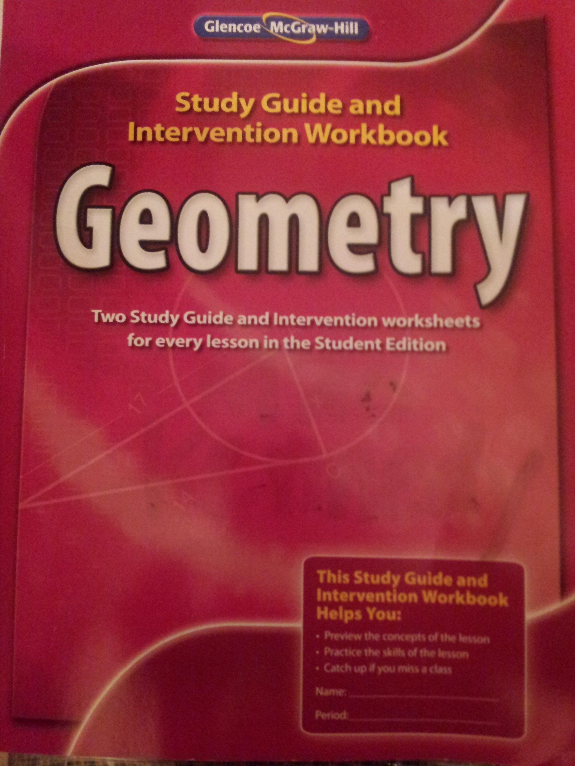 Geometry, Study Guide And Intervention Workbook (Merrill Geometry),New