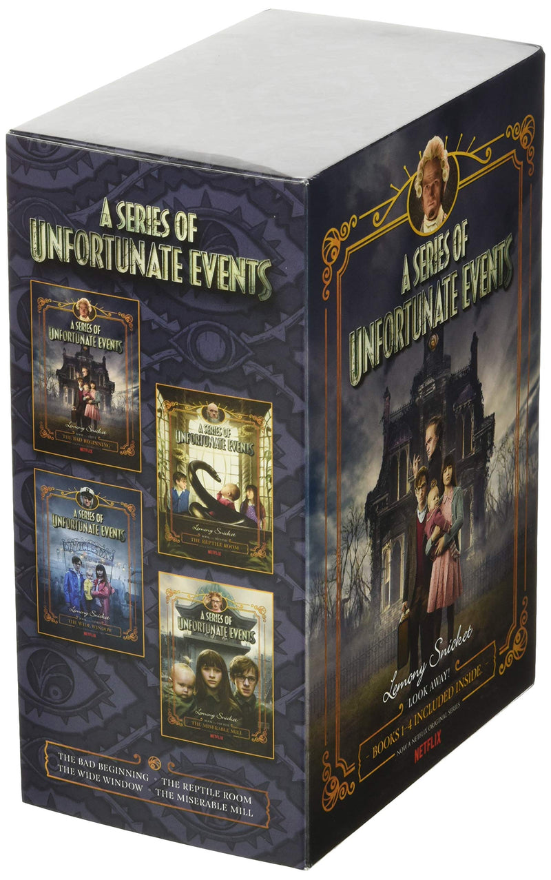 A Series of Unfortunate Events #1-4 Netflix Tie-in Box Set-Used