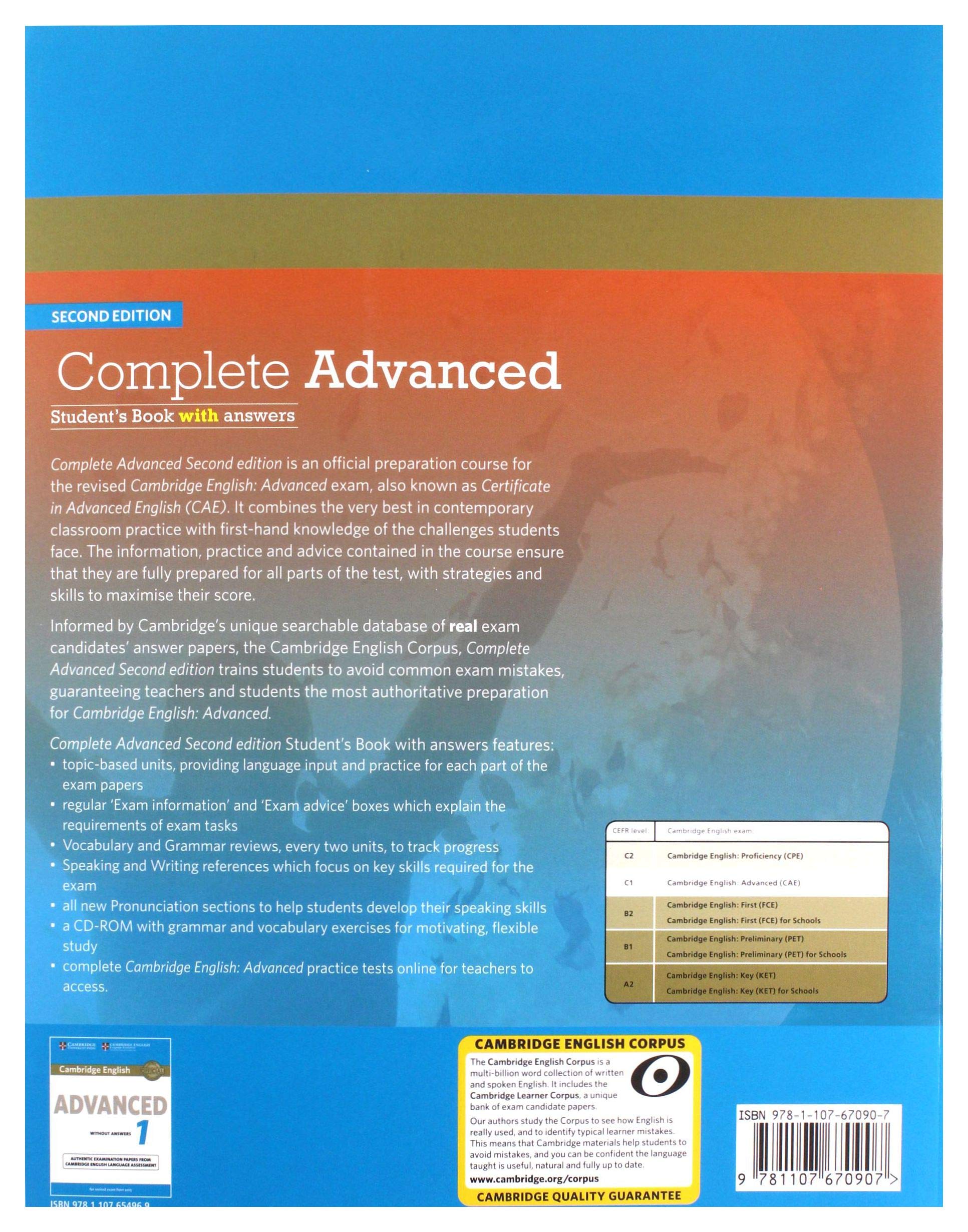 Complete Advanced Student's Book with Answers with CDROM,Used