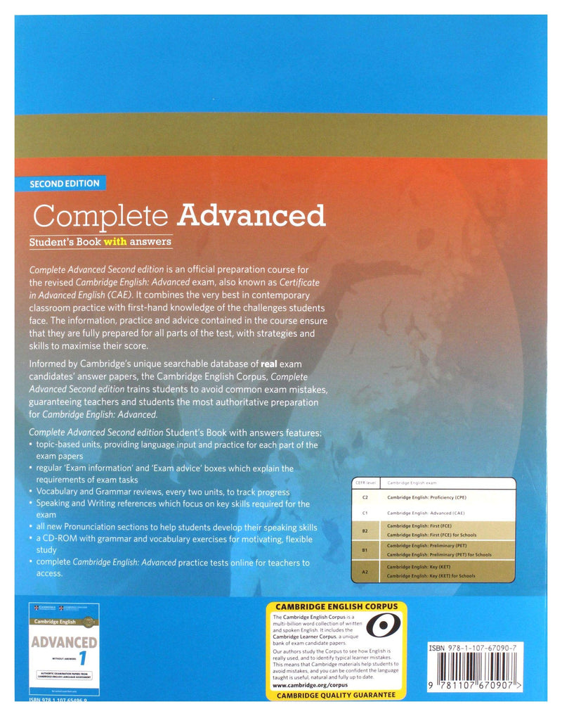 Complete Advanced Student's Book with Answers with CDROM,Used