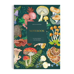Galison World Of Mushrooms  Multifunctional Premium A5 Journal With Bright Mushroom Patterned Artwork Includes 300 Lined Pages