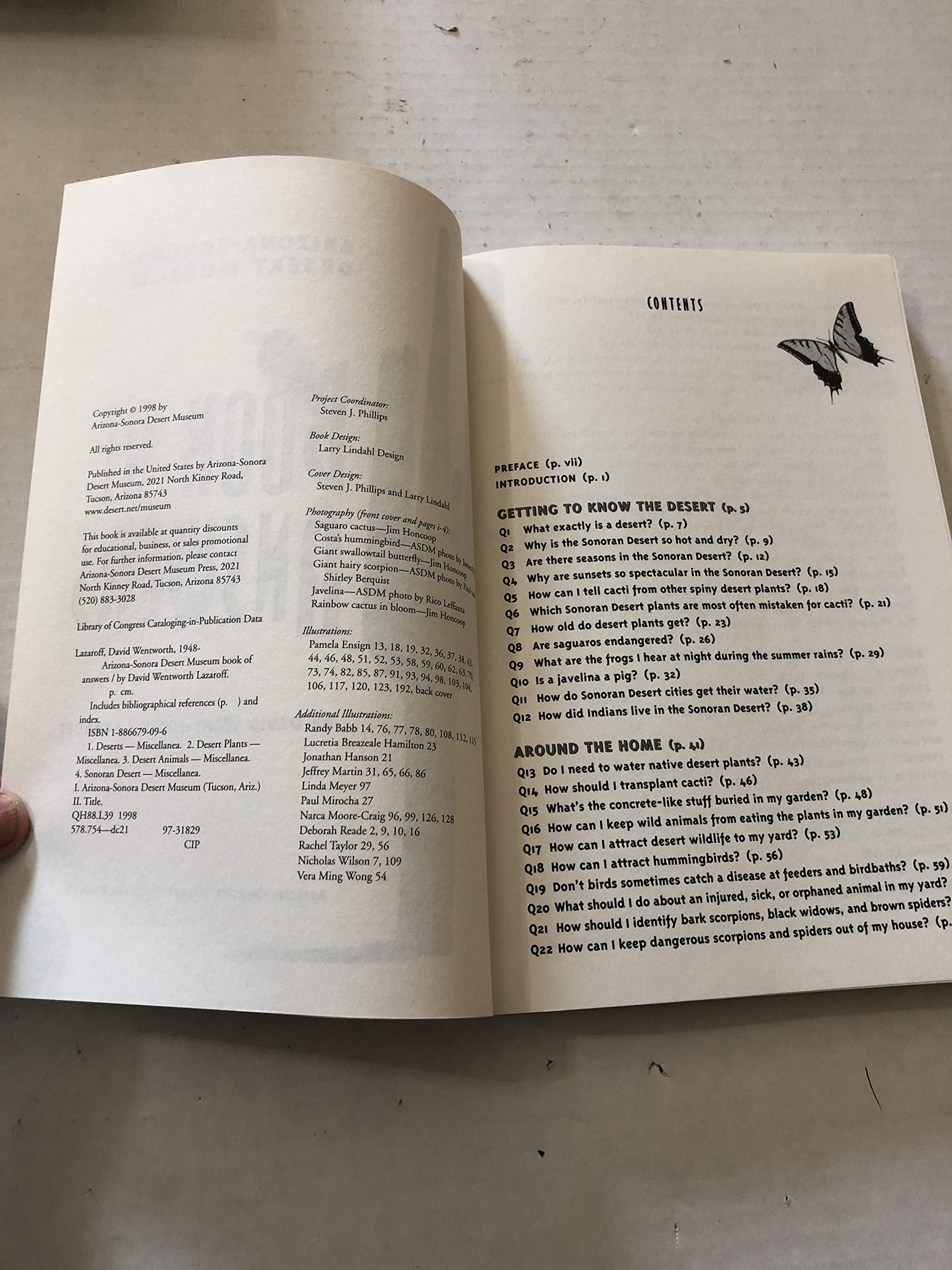 Arizonasonora Desert Museum Book Of Answers,Used