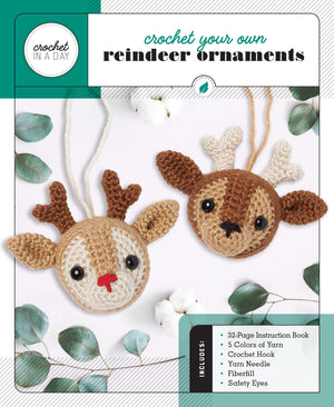 Crochet Your Own Reindeer Ornaments (Crochet In A Day)