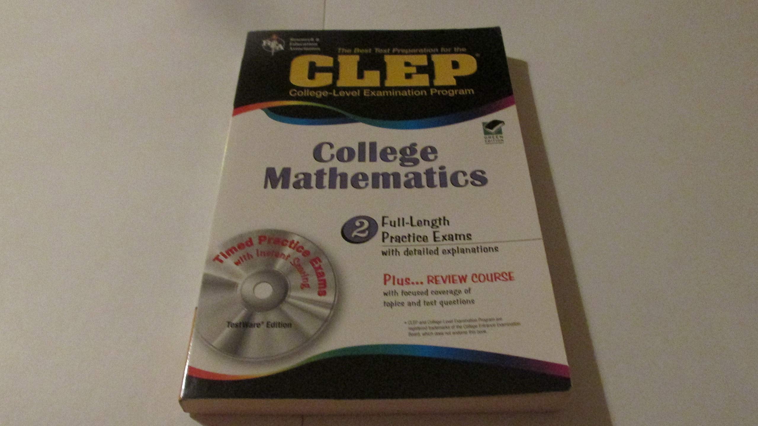 CLEP College Mathematics w/CDROM (CLEP Test Preparation),Used