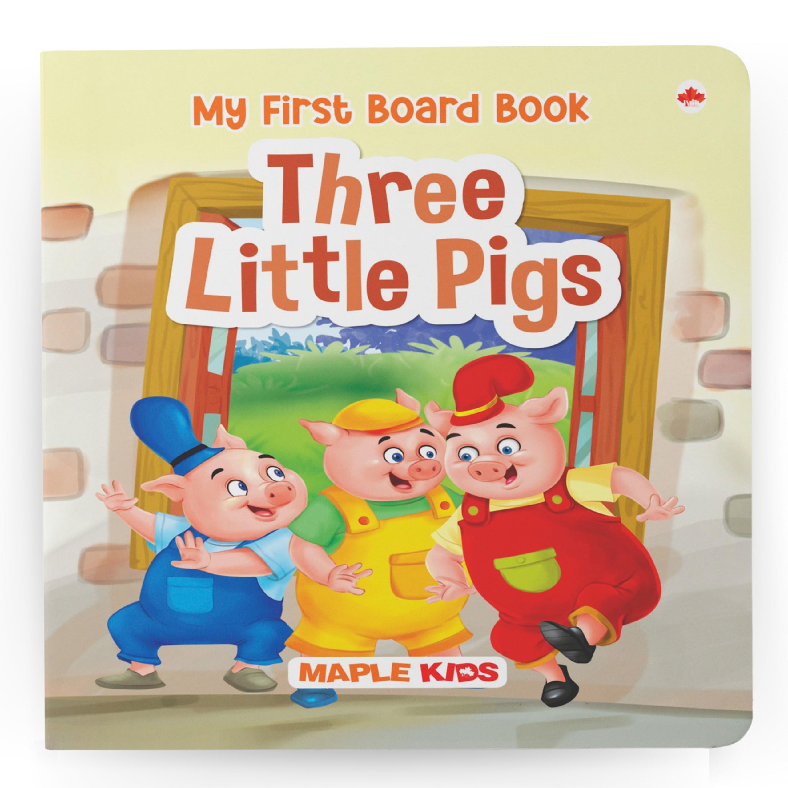 Story Book For Kids - Three Little Pigs - Illustrated Board Book For Children - Age 0 - 2 Years