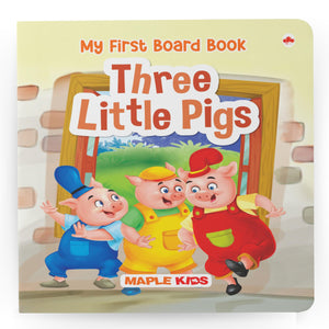 Story Book For Kids - Three Little Pigs - Illustrated Board Book For Children - Age 0 - 2 Years