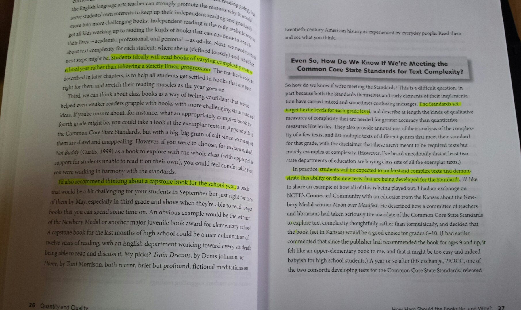 Quantity and Quality: Increasing the Volume and Complexity of Students' Reading,Used