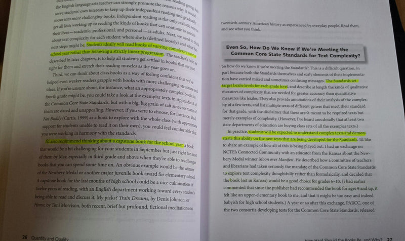 Quantity and Quality: Increasing the Volume and Complexity of Students' Reading,Used