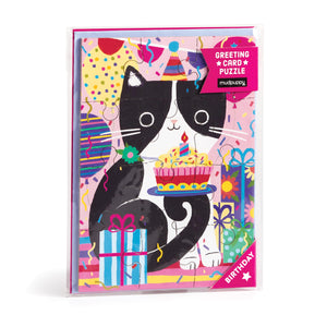 Mudpuppy PurrFect Cat Birthday  Cat Birthday Themed Greeting Card And Jigsaw Puzzle Includes Color Coordinated Envelope And St