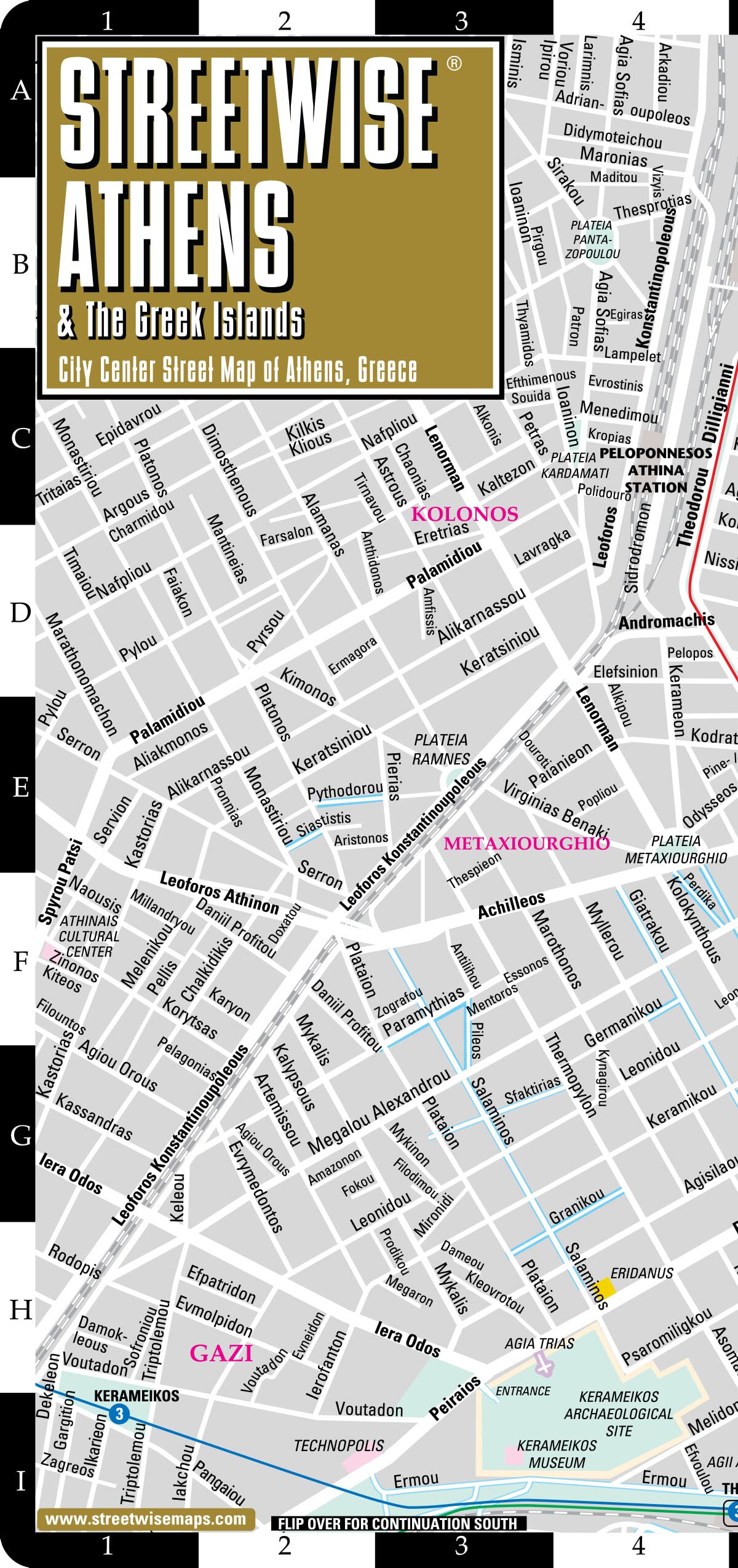 Streetwise Athens & The Greek Islands Map  Laminated City Center Street Map Of Athens, Greece (Michelin Streetwise Maps)