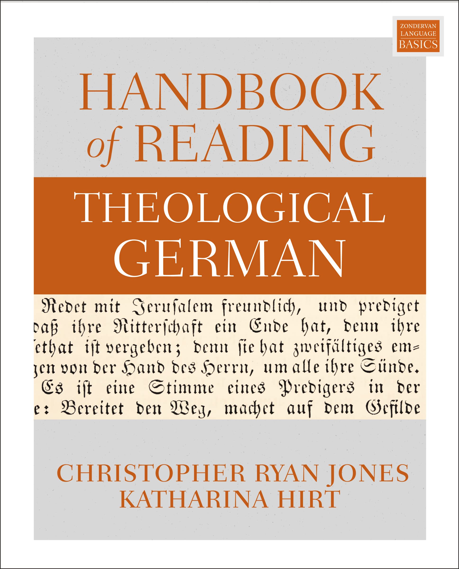 Handbook of Reading Theological German (Zondervan Language Basics),Used
