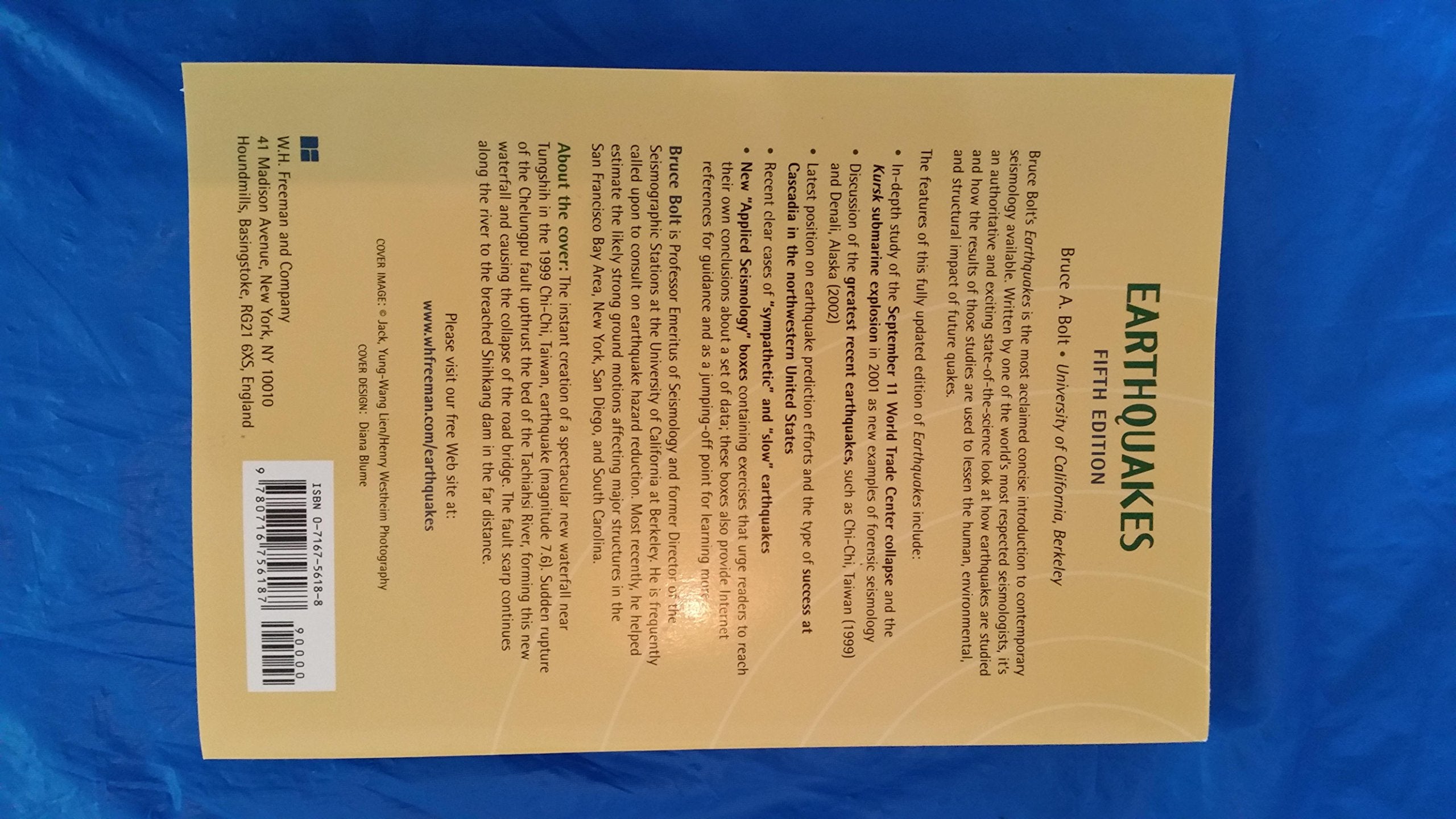 Earthquakes, Fifth Edition,Used