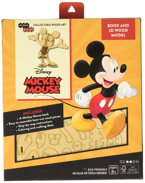 IncrediBuilds: Walt Disney: Mickey Mouse 3D Wood Model and Book,Used