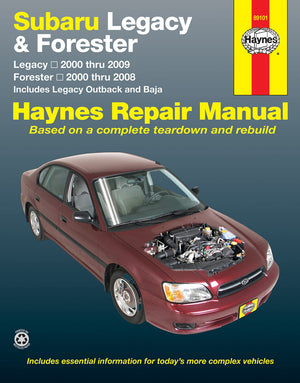 Subaru Legacy (0009) & Forester (0008) Haynes Repair Manual (Usa) (Paperback)