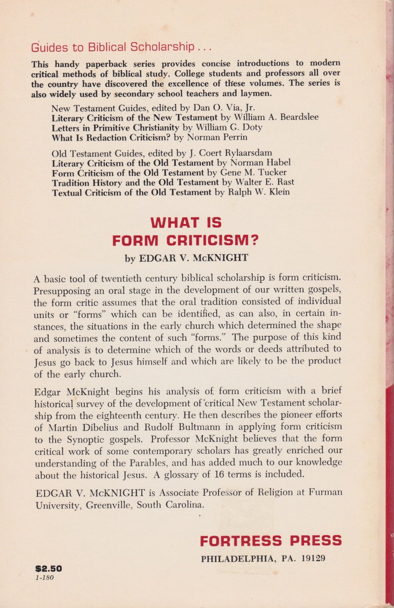 What Is Form Criticism?,Used