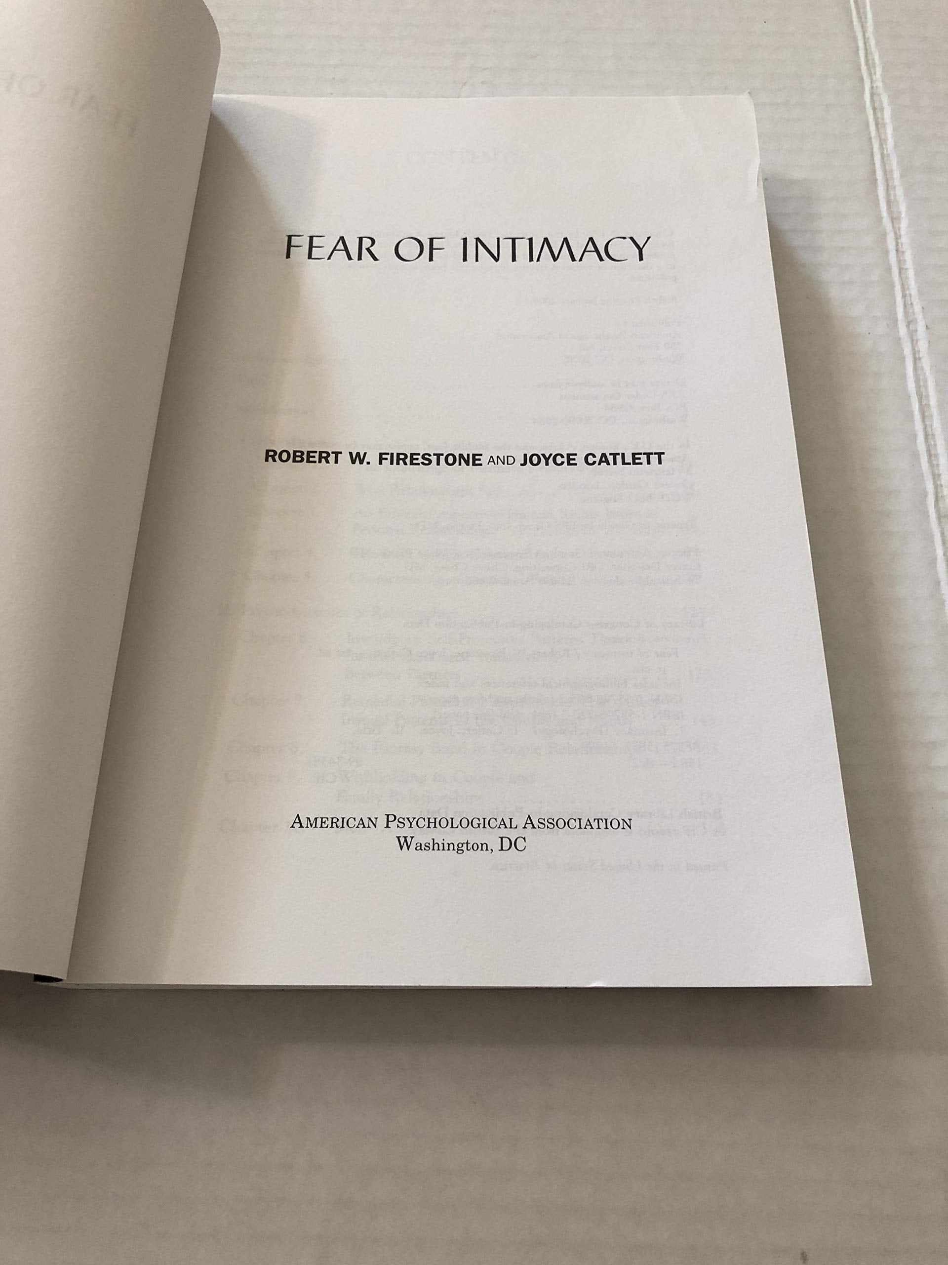 Fear Of Intimacy