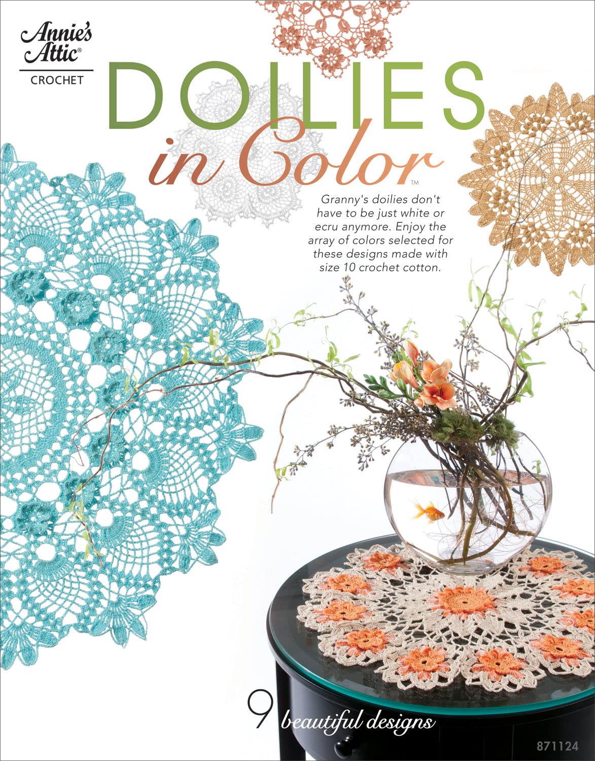 Annie's Attic Crochet Doilies in Color Book - Assorted Designs, Model LEA125438